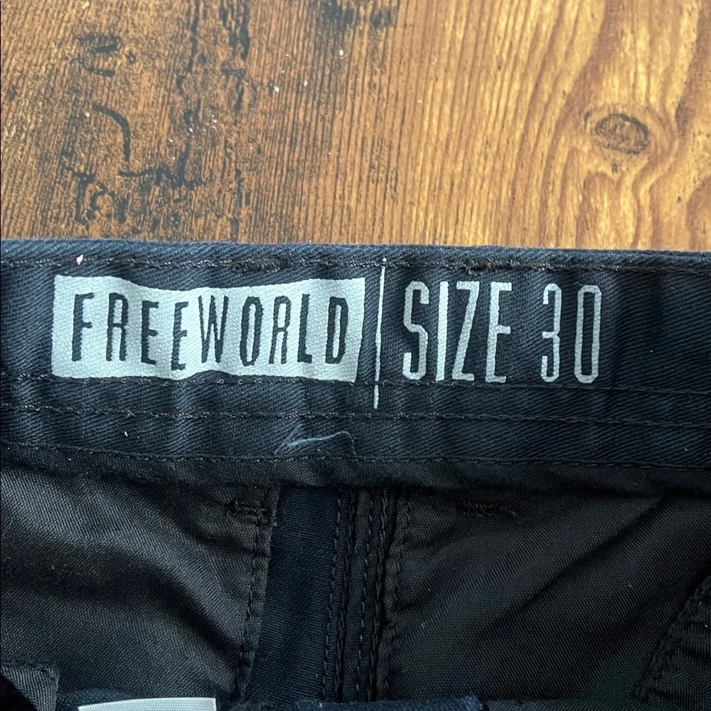 free world Black Casual flat front men’s Shorts